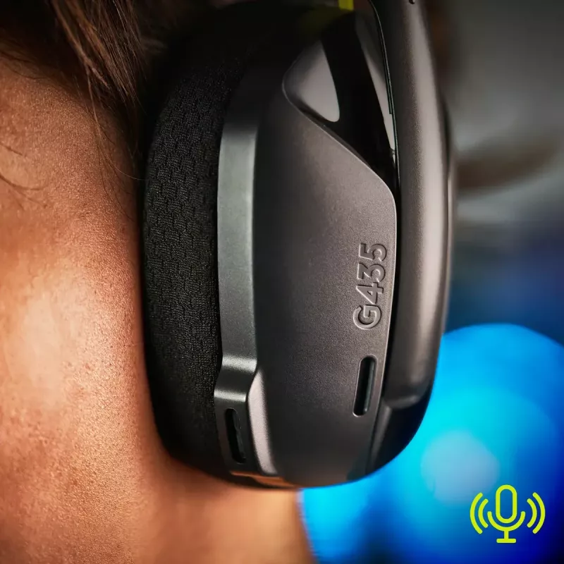 LOGITECH G435 Lightspeed Bezprzewodowy Zestaw Słuchawkowy do Gier - Czarny