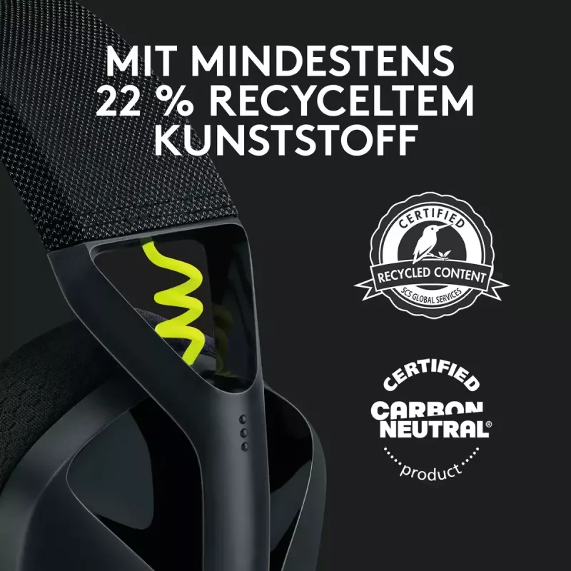 LOGITECH G435 Lightspeed Bezprzewodowy Zestaw Słuchawkowy do Gier - Czarny