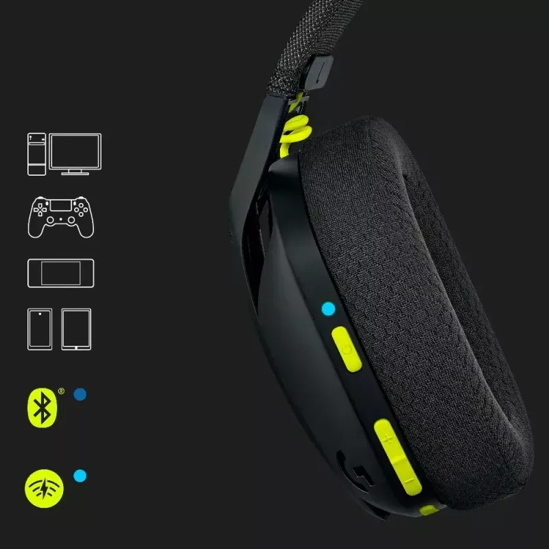 LOGITECH G435 Lightspeed Bezprzewodowy Zestaw Słuchawkowy do Gier - Czarny