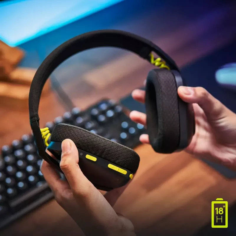 LOGITECH G435 Lightspeed Bezprzewodowy Zestaw Słuchawkowy do Gier - Czarny