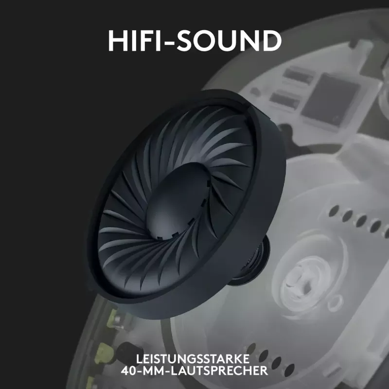 LOGITECH G435 Lightspeed Bezprzewodowy Zestaw Słuchawkowy do Gier - Czarny
