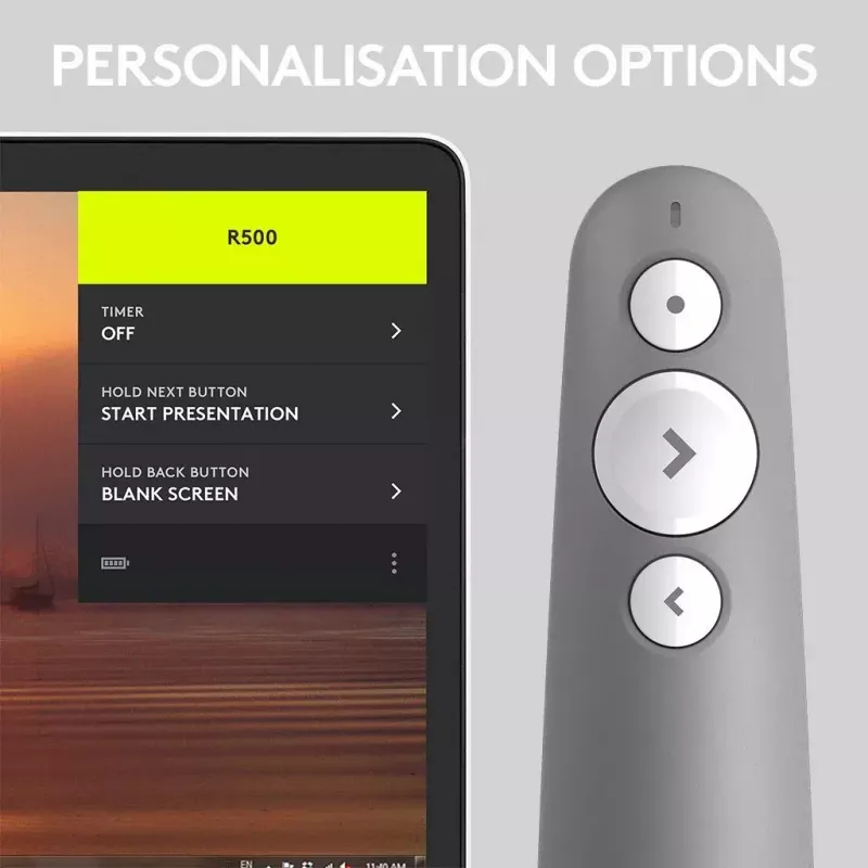 LOGITECH R500 Laser Presentation Remote Grey