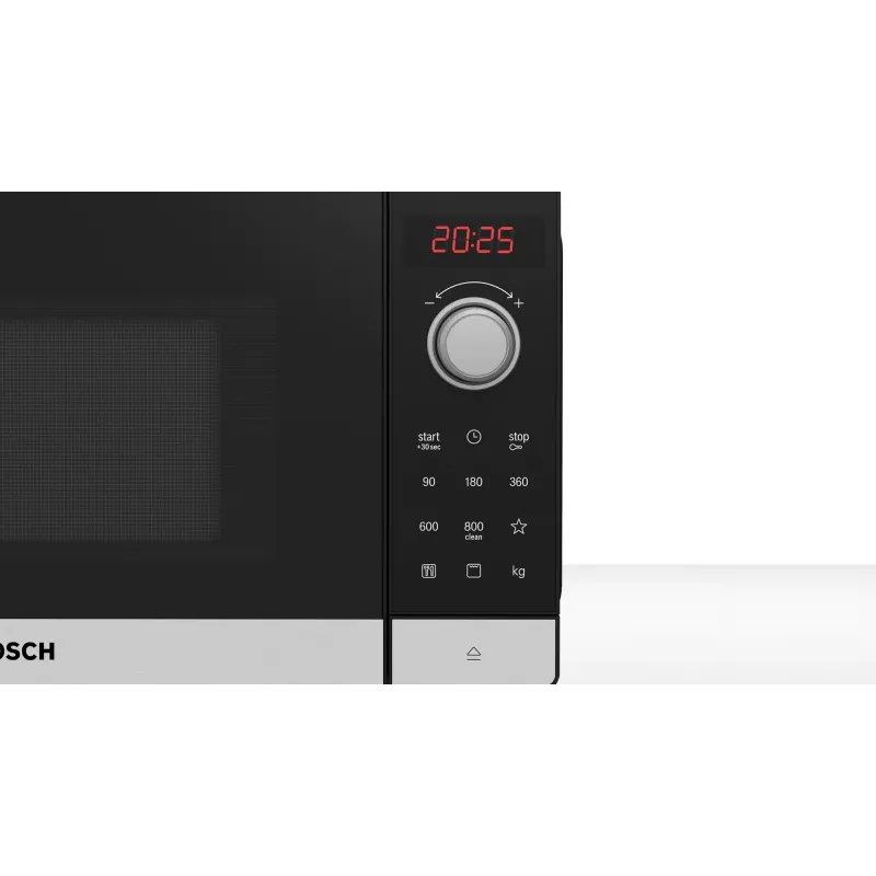 Kuchenka mikrofalowa Bosch Serie 2 FEL023MS2 Czarny, Stal nierdzewna Solo Mikrofalówka wolnostojąca 20 L 800 W