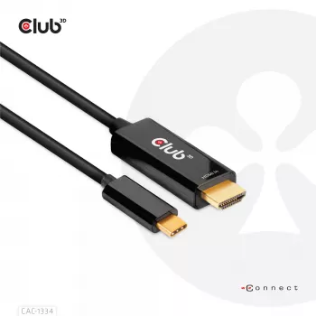 CLUB3D HDMI do USB Type-C aktywny kabel 4K60Hz M/M 1,8 m / 6 ft