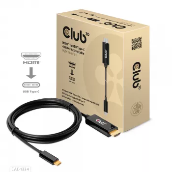 CLUB3D HDMI do USB Type-C aktywny kabel 4K60Hz M/M 1,8 m / 6 ft