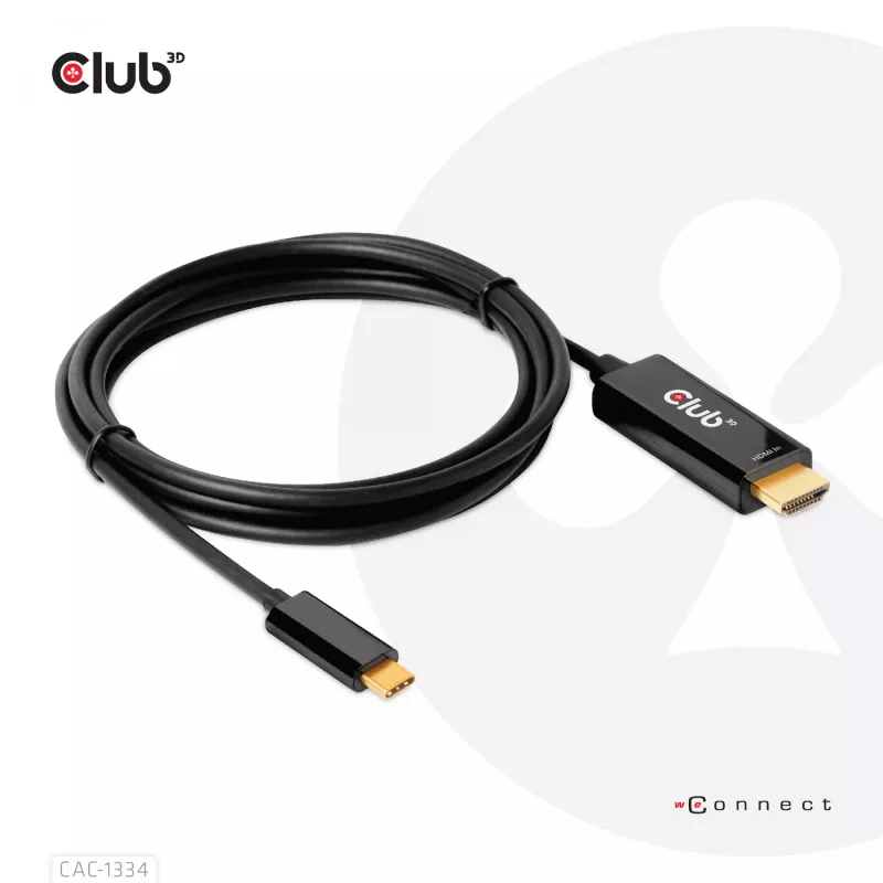 CLUB3D HDMI do USB Type-C aktywny kabel 4K60Hz M/M 1,8 m / 6 ft