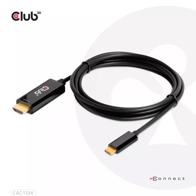 CLUB3D HDMI do USB Type-C aktywny kabel 4K60Hz M/M 1,8 m / 6 ft