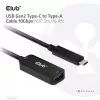 Kabel CLUB3D USB Gen2 Type-C na Type-A 10Gbps M/F 5m/16.4ft