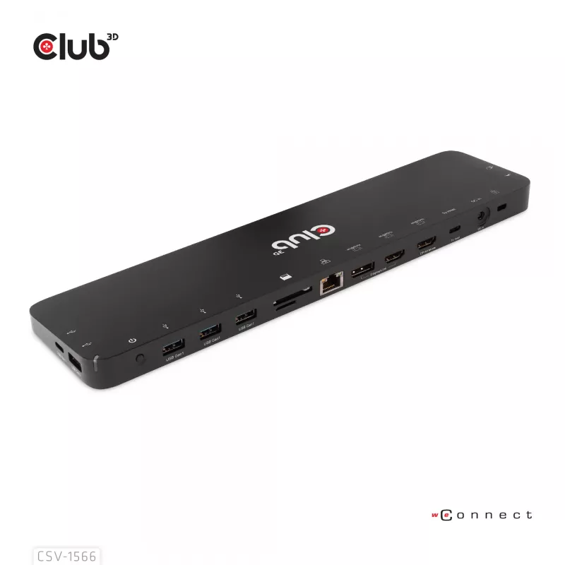 Stacja dokująca CLUB3D USB Gen1 Type-C Triple Display DP Alt mode Displaylink z dynamicznym ładowaniem PD i zasilaczem 120 W