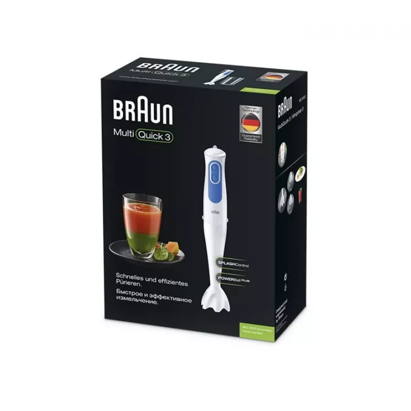 Blender ręczny Braun MQ 3000 Smoothie 0,6 l 700 W niebieski, biały