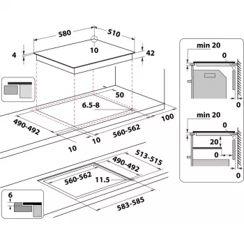 Płyta indukcyjna WHIRLPOOL AKT 801/NE — 4 strefy 60 cm, sterowanie dotykowe, czarna ceramika szklana