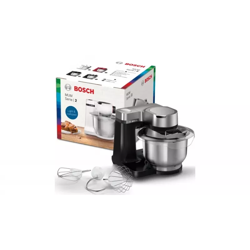 Bosch Serie 2 MUMS2VM00 robot kuchenny 900 W 3,8 l czarny, srebrny