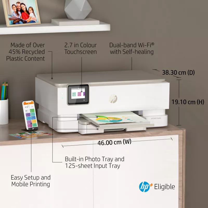 HP ENVY Inspire 7220e Bezprzewodowa kolorowa drukarka wielofunkcyjna, Instant Ink; Kopiarka, Skaner