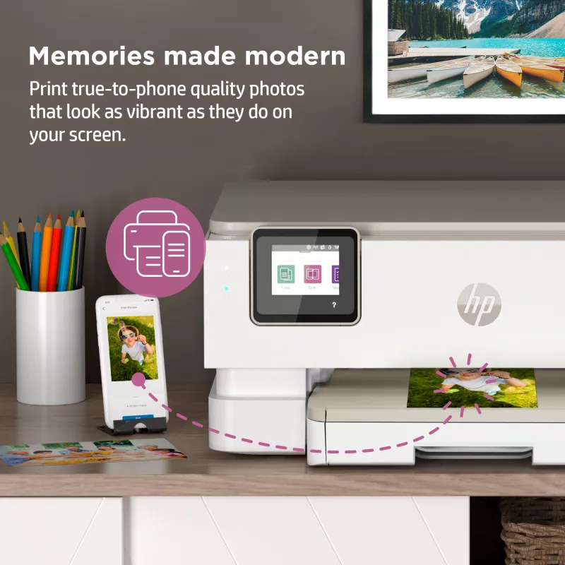 HP ENVY Inspire 7220e Bezprzewodowa kolorowa drukarka wielofunkcyjna, Instant Ink; Kopiarka, Skaner