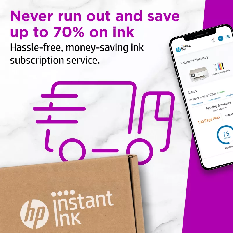 HP ENVY Inspire 7220e Bezprzewodowa kolorowa drukarka wielofunkcyjna, Instant Ink; Kopiarka, Skaner