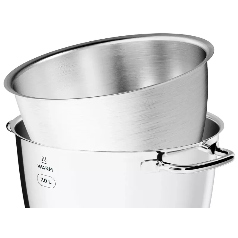 Mikser planetarny Kenwood KWL90.004SI — 1400 W, misa 7 L ze stali nierdzewnej, sterowanie dotykowe, wbudowana waga, srebrny