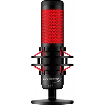 HyperX QuadCast - Mikrofon USB (czarno-czerwony) - czerwone podświetlenie