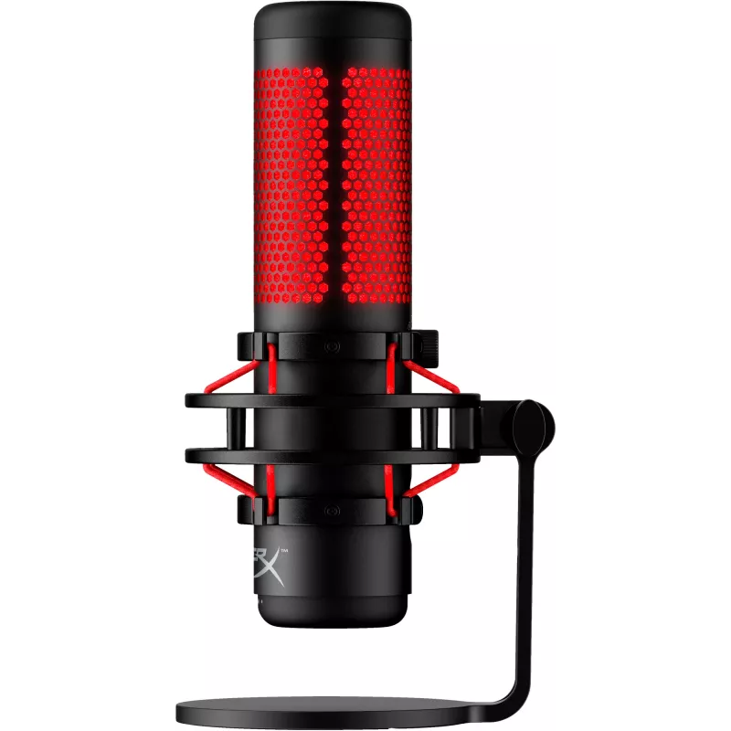 HyperX QuadCast - Mikrofon USB (czarno-czerwony) - czerwone podświetlenie