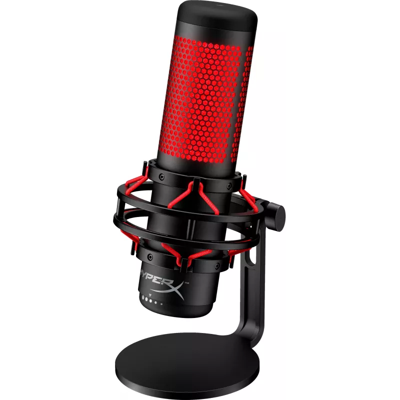 HyperX QuadCast - Mikrofon USB (czarno-czerwony) - czerwone podświetlenie