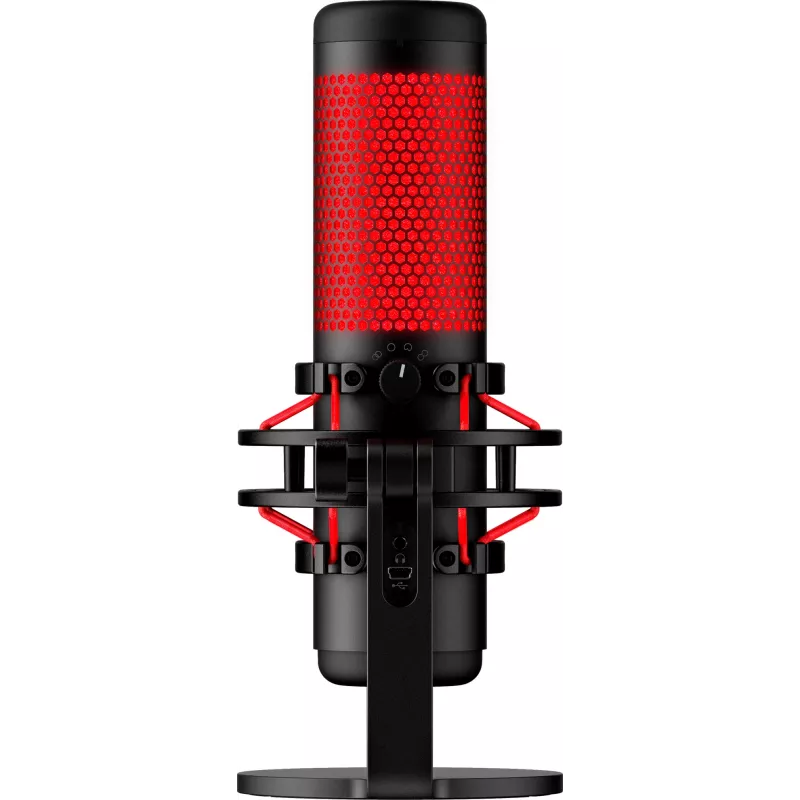 HyperX QuadCast - Mikrofon USB (czarno-czerwony) - czerwone podświetlenie