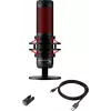 HyperX QuadCast - Mikrofon USB (czarno-czerwony) - czerwone podświetlenie