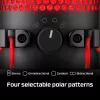 HyperX QuadCast - Mikrofon USB (czarno-czerwony) - czerwone podświetlenie