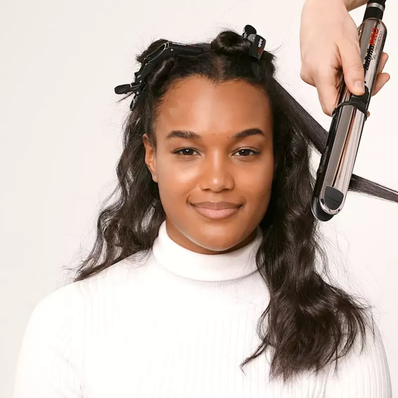 Prostownica BABYLISS ELIPSIS3000 STYLER — płytki ceramiczne, 55 W, 5 poziomów grzania, 150–230°C, jonizacja, obrotowy przewód 2,7 m, czarny