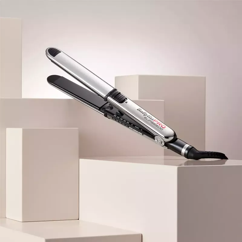 Prostownica BABYLISS ELIPSIS3000 STYLER — płytki ceramiczne, 55 W, 5 poziomów grzania, 150–230°C, jonizacja, obrotowy przewód 2,7 m, czarny