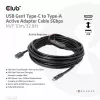 Aktywny adapter kablowy CLUB3D USB Gen1 Type-C na Type-A 5Gbps M/F 10m