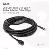 Aktywny adapter kablowy CLUB3D USB Gen1 Type-C na Type-A 5Gbps M/F 10m