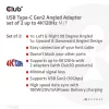 Zestaw 2 adapterów kątowych USB Type-C Gen2 CLUB3D CAC-1528 — USB-C na USB-C, obsługa 4K@120Hz