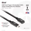 CLUB3D USB Gen1 Type-C Przedłużacz 5Gbps 60W(20V/3A) 4K60Hz M/F 2m/6.56ft