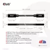 CLUB3D USB Gen1 Type-C Przedłużacz 5Gbps 60W(20V/3A) 4K60Hz M/F 2m/6.56ft