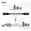 CLUB3D USB Gen1 Type-C Przedłużacz 5Gbps 60W(20V/3A) 4K60Hz M/F 2m/6.56ft