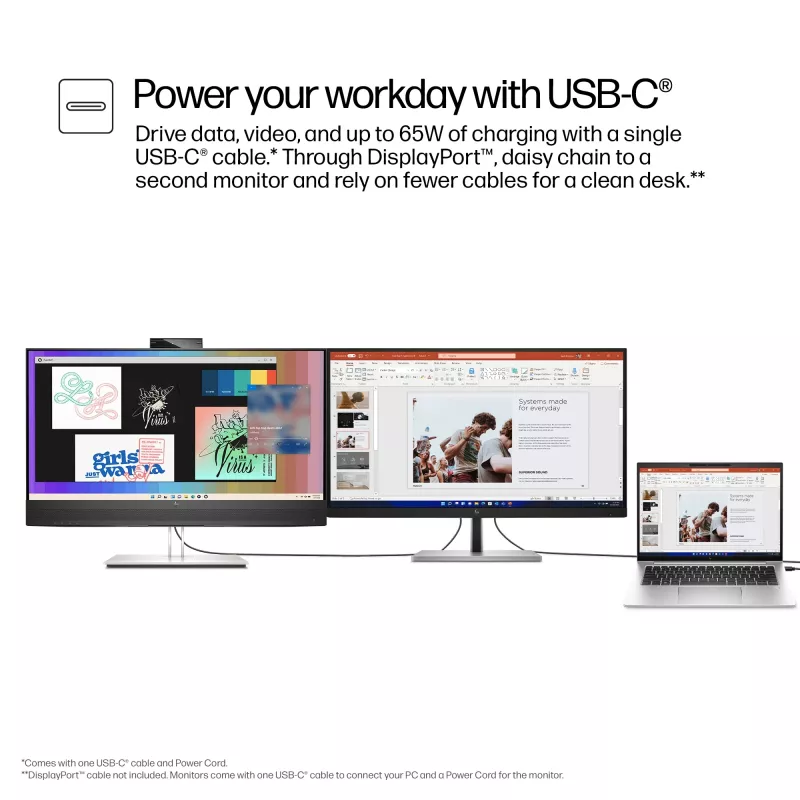 Monitor konferencyjny HP E-Series E27m G4 QHD USB-C, 68,6 cm (27 cali), 2560 x 1440 pikseli, Quad HD, LCD, 5 ms, czarny