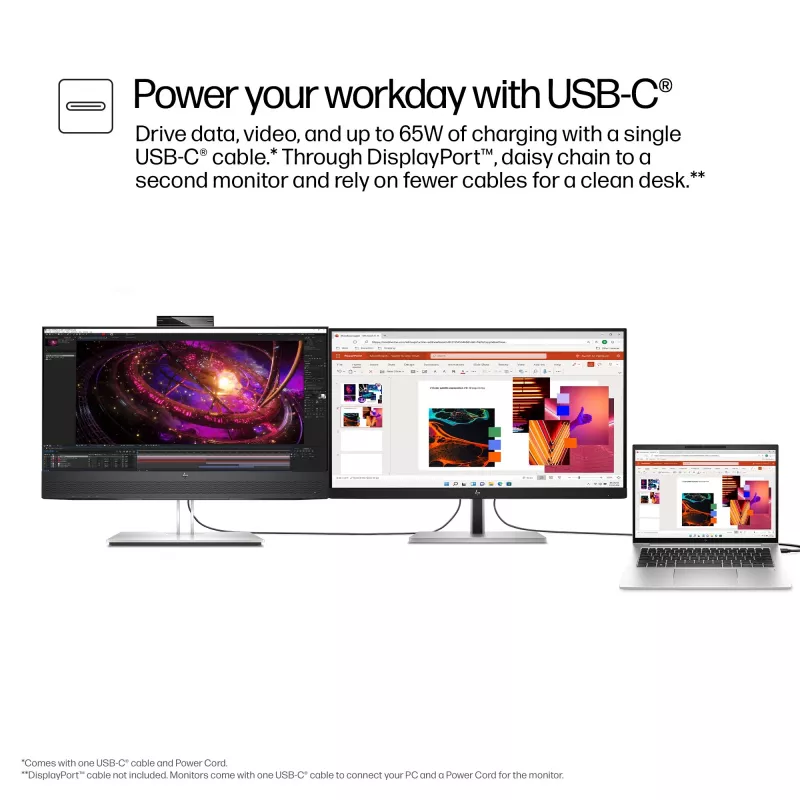 Monitor konferencyjny HP E24m G4 FHD USB-C, 60,5 cm (23,8 cala), 1920 x 1080 pikseli, Full HD, LCD, 5 ms, czarny