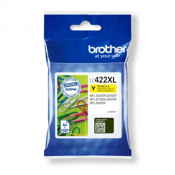Brother LC-422XLY wkład atramentowy 1 szt. Oryginalny Żółty