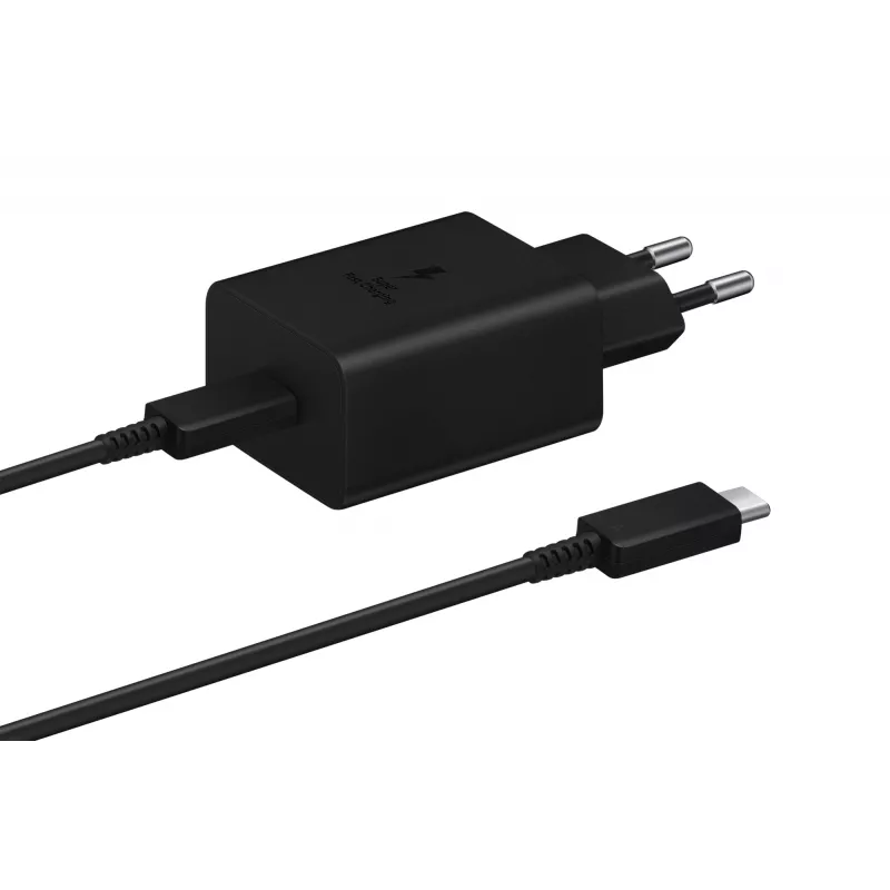 Samsung EP-T4510 uniwersalna ładowarka AC do użytku wewnętrznego z szybkim ładowaniem 45W USB-C PD 3.0 czarna