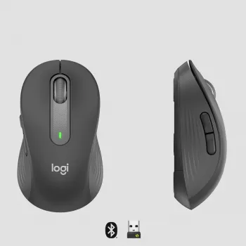 LOGITECH Signature M650 L Bezprzewodowa Mysz - Dla Dużych Dłoni - Praworęczna - Grafit