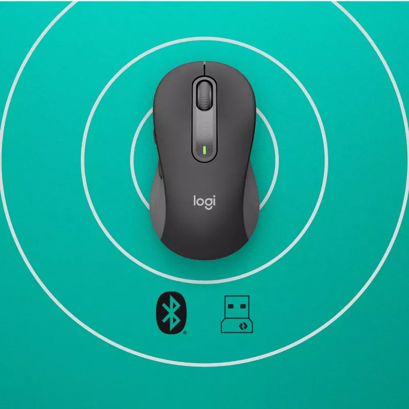 LOGITECH Signature M650 L Bezprzewodowa Mysz - Dla Dużych Dłoni - Praworęczna - Grafit