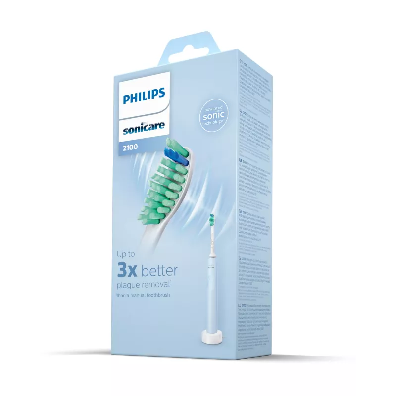 Soniczna szczoteczka elektryczna Philips HX3651/12 — tryb miękki, wbudowana bateria Li‑Ion, 1 końcówka, biało-niebieska