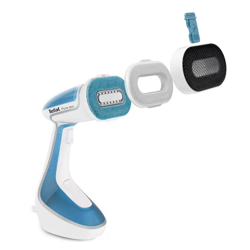Ręczny parownic do ubrań Tefal Pure Tex DT9530G0 1700W, zbiornik na wodę 0,2 l, płyta ceramiczna, ciągła para 30 g/min, boost 90 g/min