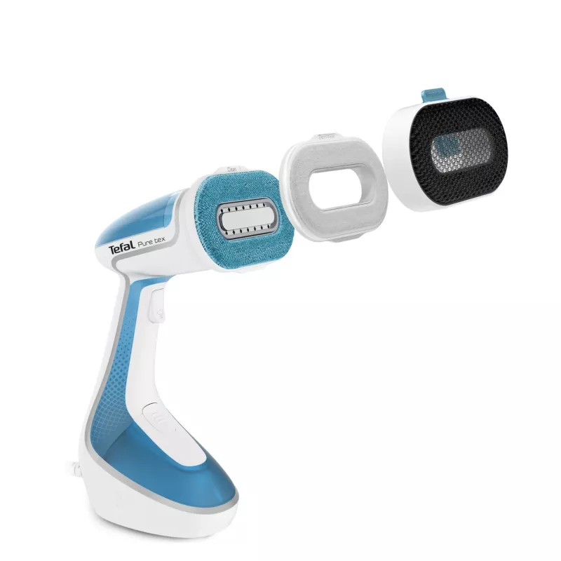 Ręczny parownic do ubrań Tefal Pure Tex DT9530G0 1700W, zbiornik na wodę 0,2 l, płyta ceramiczna, ciągła para 30 g/min, boost 90 g/min