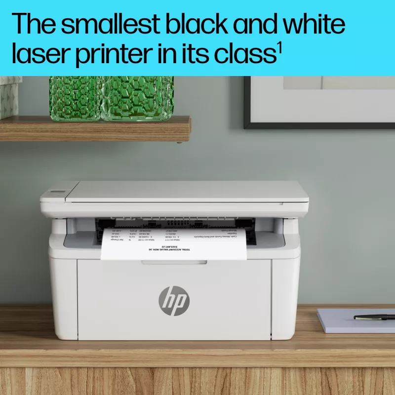 Wielofunkcyjna drukarka laserowa HP LaserJet MFP M140w — Mono, 20 str./min, 600×600 DPI, A4, Wi‑Fi, Ethernet, Biała