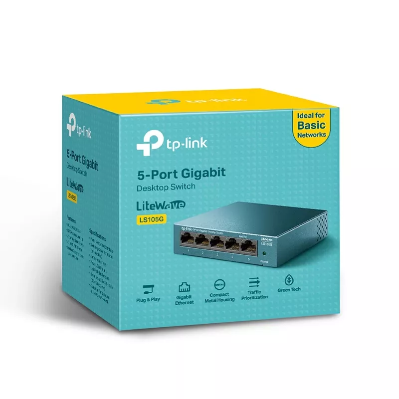 TP-Link 5-portowy biurkowy przełącznik sieciowy 10/100/1000Mbps