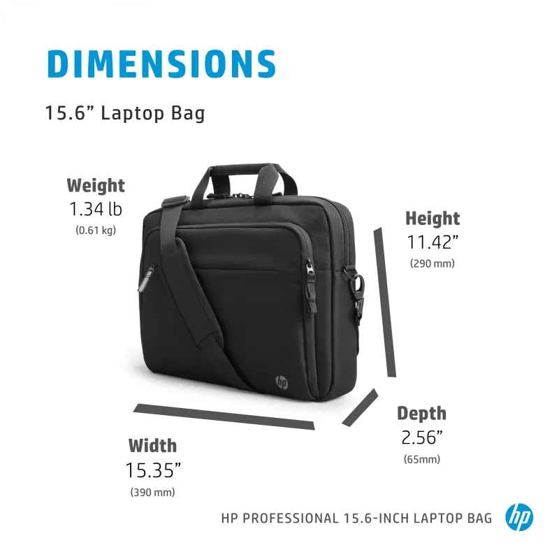 Torba na laptopa HP Professional 15.6 cala aktówka monochromatyczna