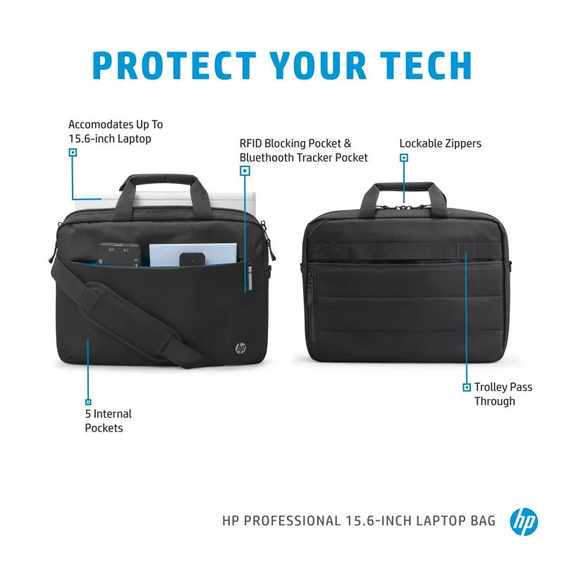 Torba na laptopa HP Professional 15.6 cala aktówka monochromatyczna
