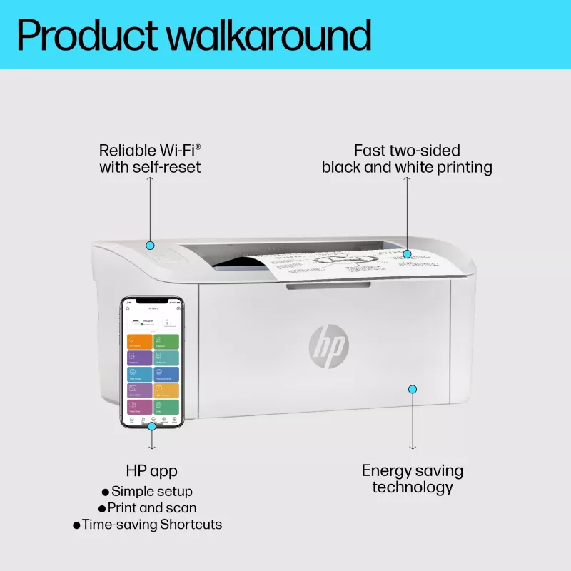 Drukarka HP LaserJet M110w, Laser, 600 x 600 DPI, A4, 20 ppm, Gotowa do sieci, Biała