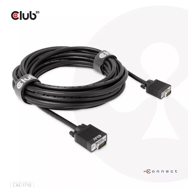 Kabel VGA dwukierunkowy M/M 10m/32,8ft CLUB3D CAC-1710