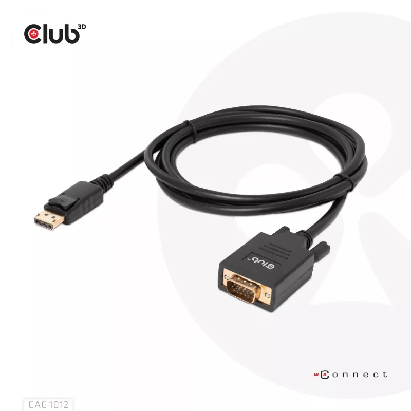 DisplayPort to VGA kabel M/M CLUB3D CAC-1012 2m